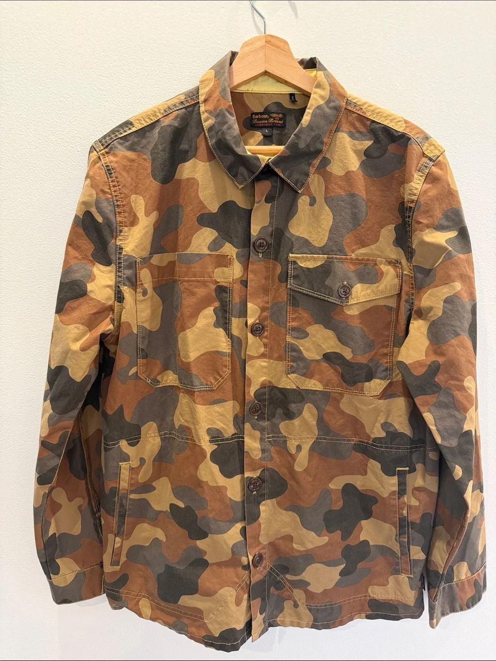 Barbour Camo Field Jacket - Brown Multi - Picture 3 of 11